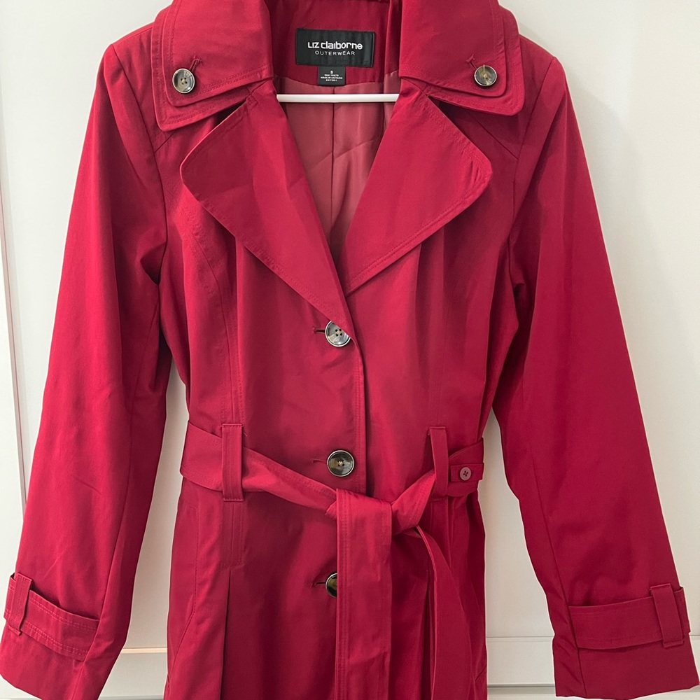 Red trench coat